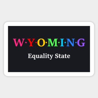 Wyoming, USA. Equality State. Sticker